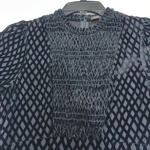 Maje | Dresses | Maje Velvet Pattern Shrt Sleeve Dress Size 1 - Picture 6 of 13